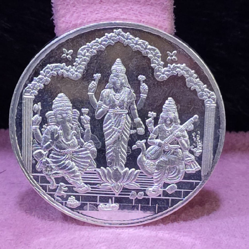 999 Silver Twenty Gram Trimurti Silver Coin