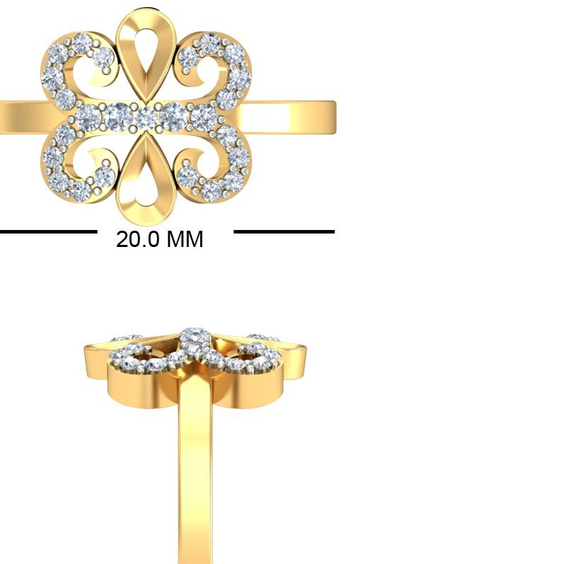 22KT Yellow Gold Celestina Ring For Women
