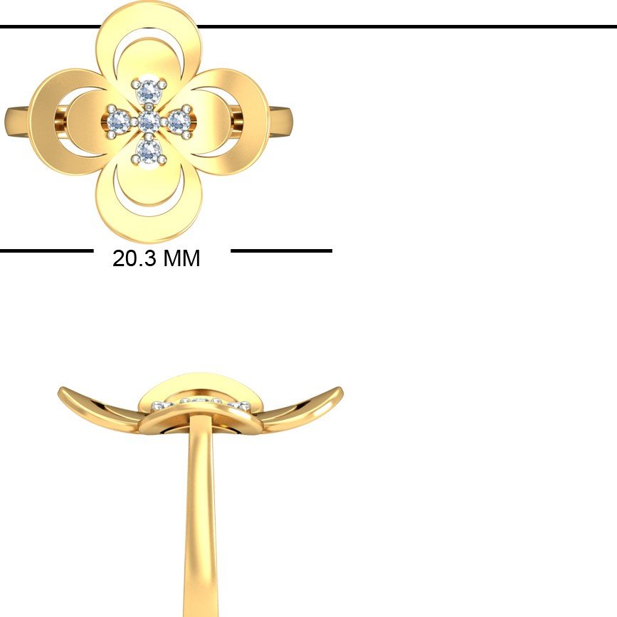 22Kt Yellow Gold Felicityelle Ring For Women