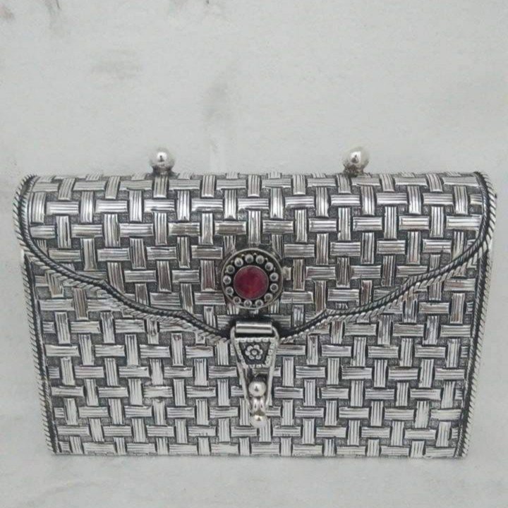 92.5 Sterling Silver Mini Sequins Antiq purse For Women