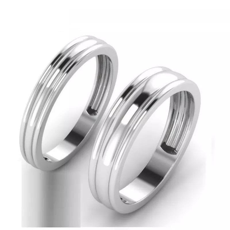 950 Platinum Theor Band Cople Ring For Unisex