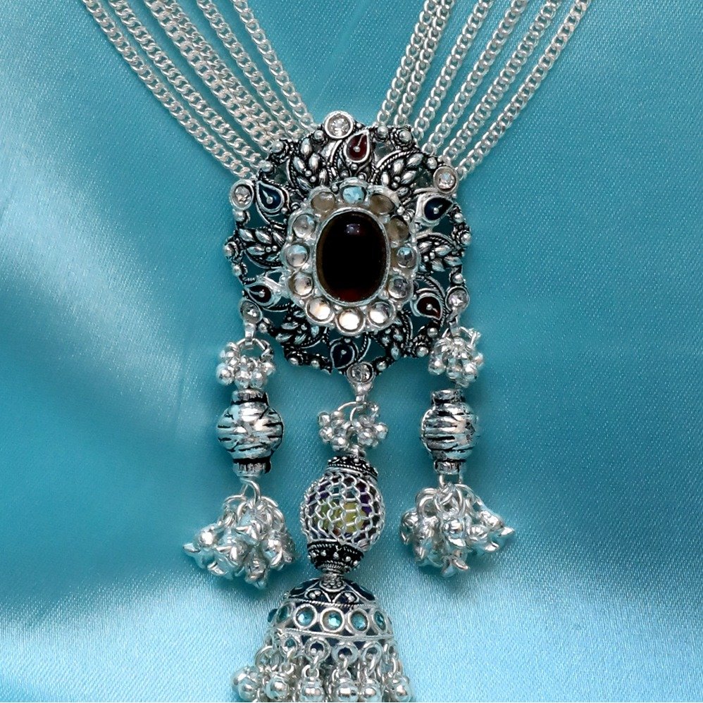 925 Silver Designer Latkan Double Hook Juda PJ-J004