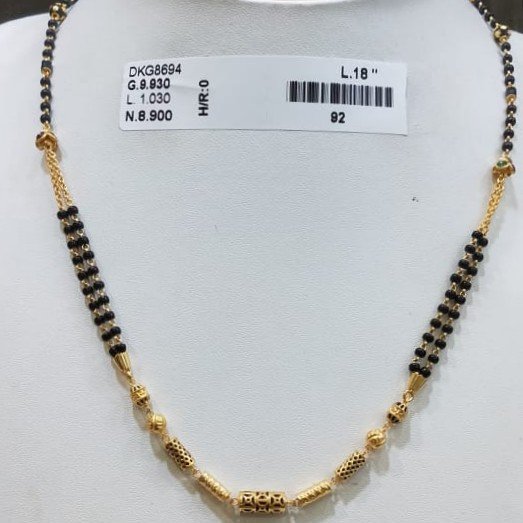 22KT/916 YELLOW GOLD MODERN GREVAI MANGALSUTRA GMS-005