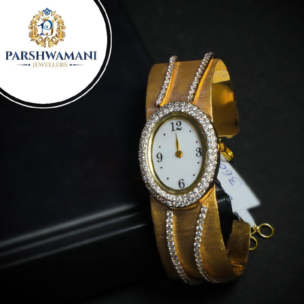 22k Designer Gold CZ Watch PJ W001