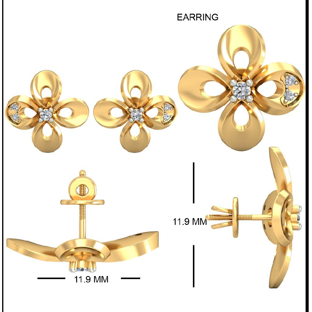 22Kt Yellow Gold Hester Earrings For Women