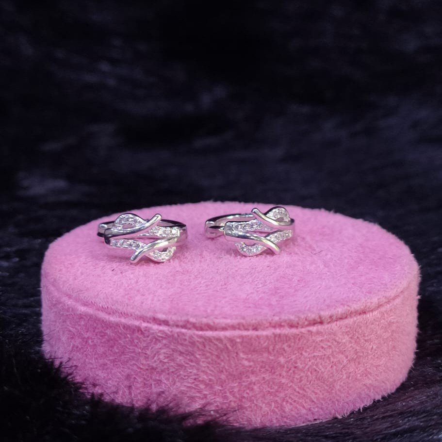 92.5 Sterling Silver Micaela Hoop Earrings For Women