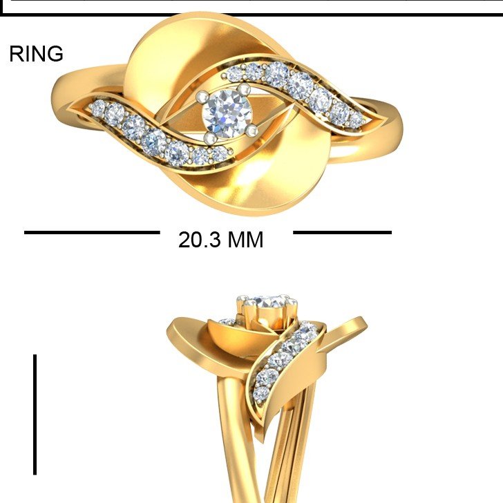 22Kt Yellow Gold Bonduca Ring for Women