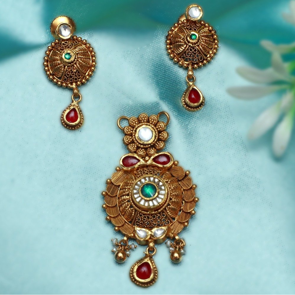 916 Gold Designer Pendant Set PJ-PS003