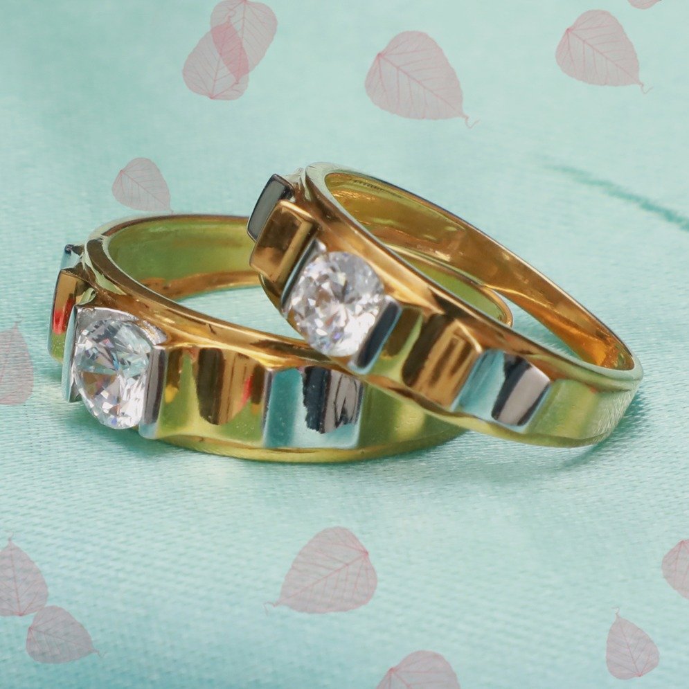 Bypass Single Stone Gold Wedding Ring | Bobbili Gems